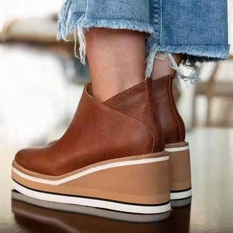 Women's Orthopedic Platform Ankle Boots — Winter