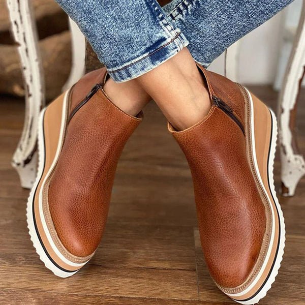 Women's Orthopedic Platform Ankle Boots — Winter