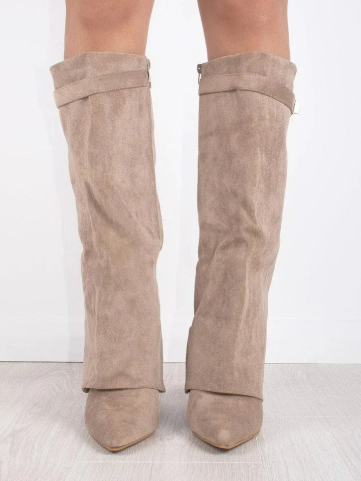 Women's Comfort Elegant Gold-Hardware Knee-High Boots — Everyday